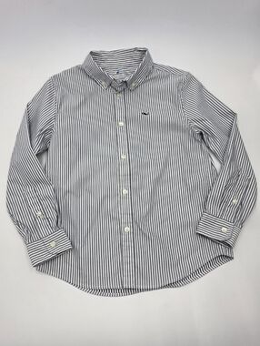 Vineyard Vines boys' navy stripe On-the-Go performance button down size 7
